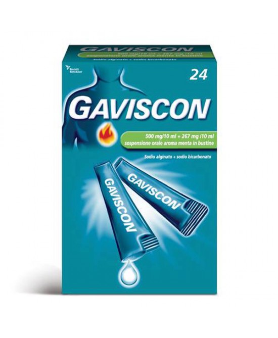 GAVISCON*24BUST 500+267MG/10ML - farmasconti.eu