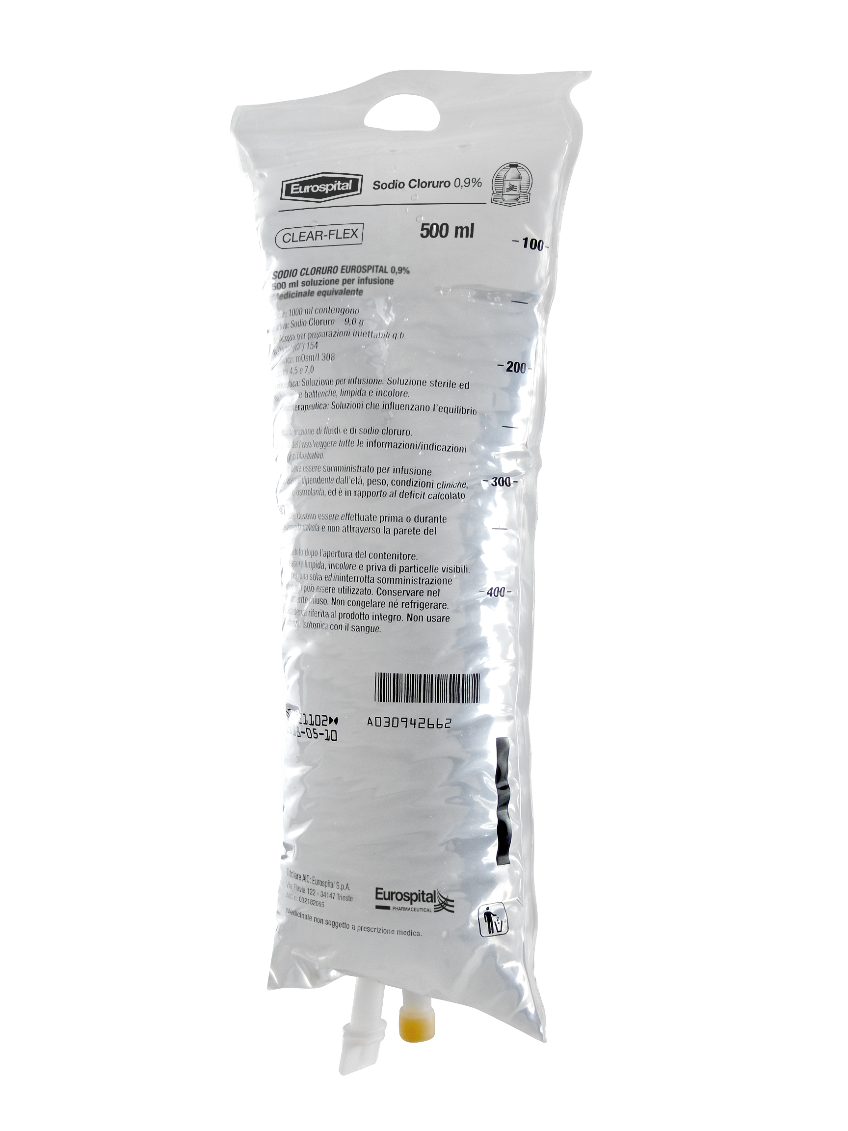 SODIO CLORURO EUROS*0,9% 500ML - farmasconti.eu