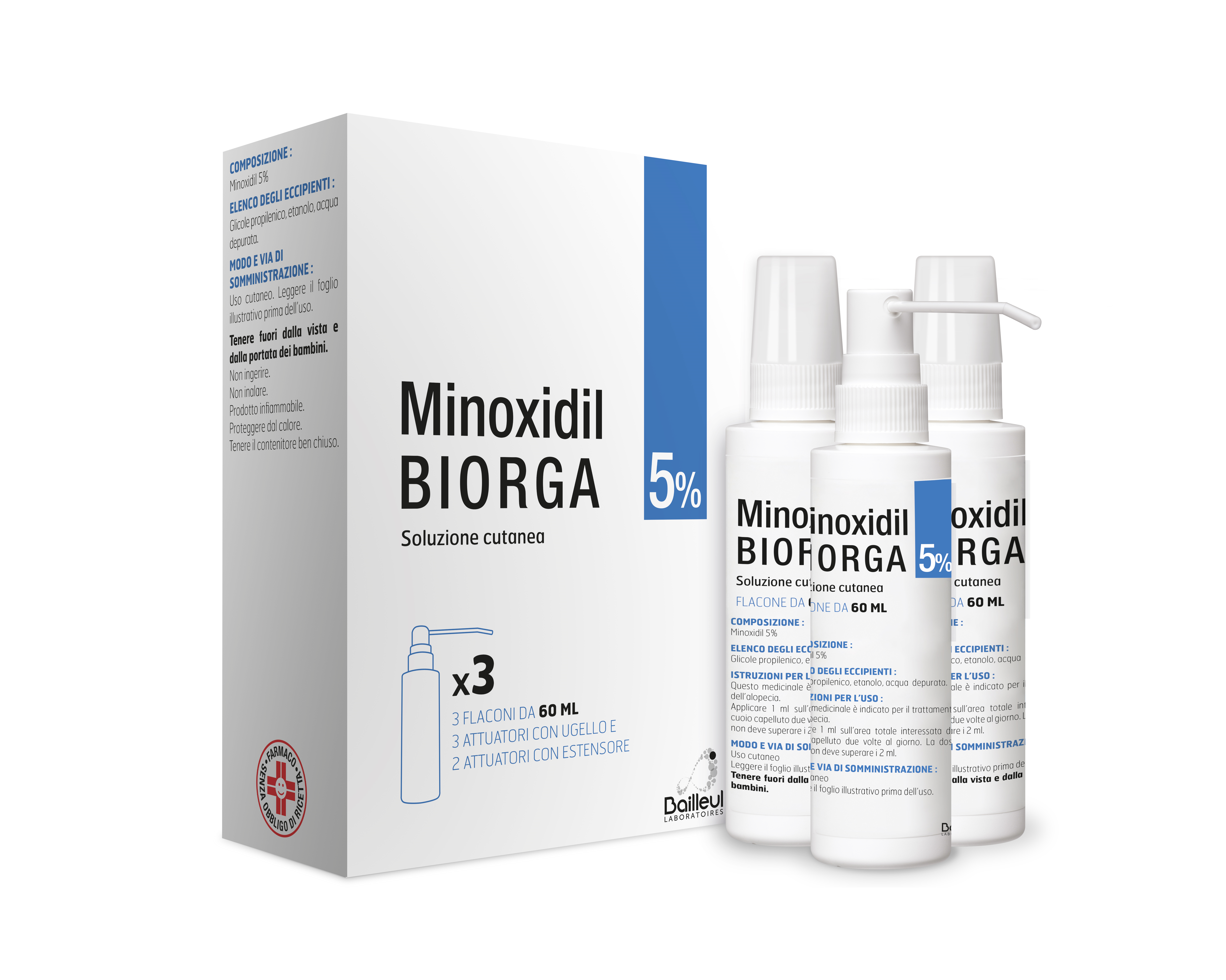 MINOXIDIL BIORGA*SOL CUT 3FL5% - farmasconti.eu