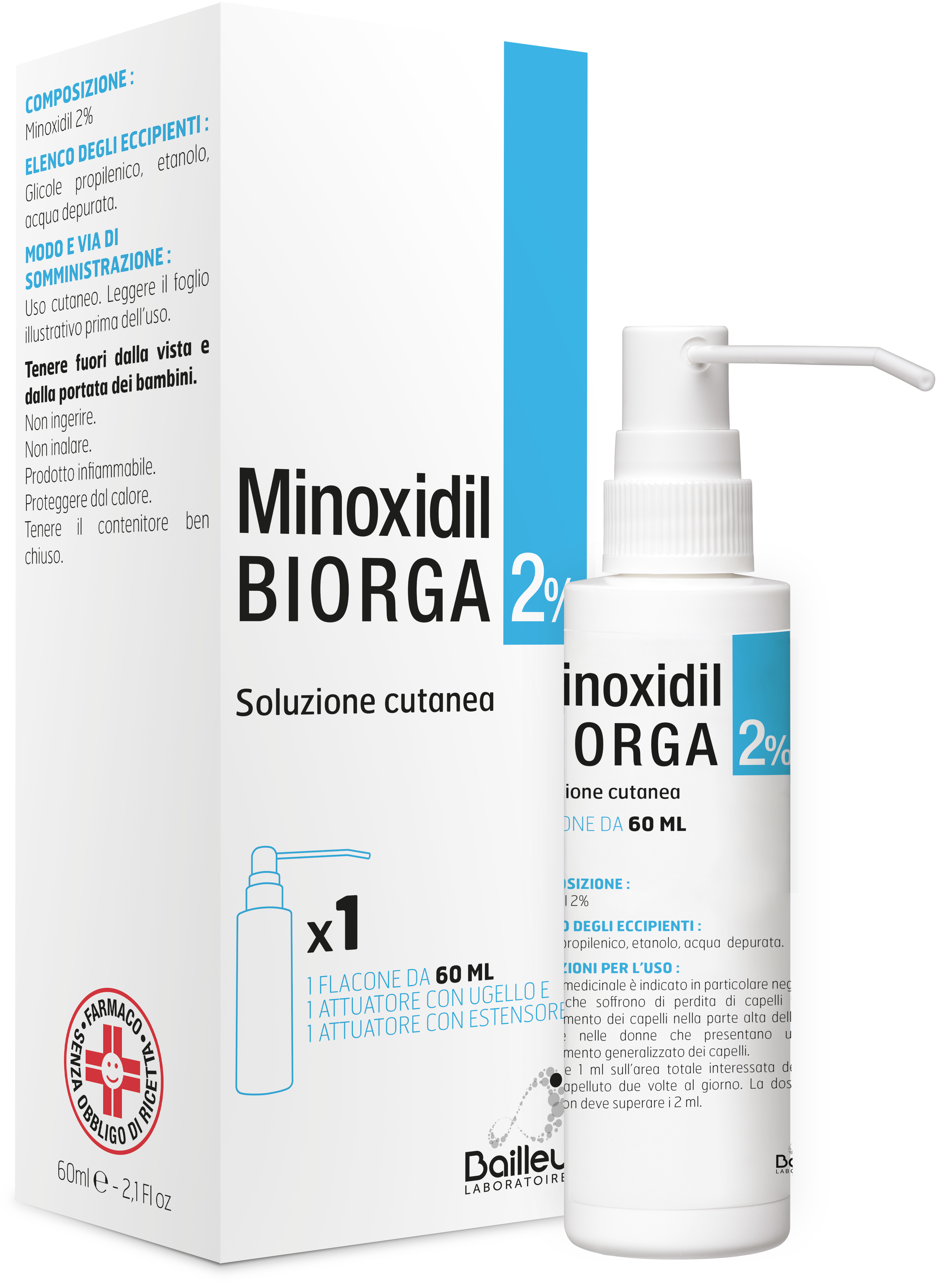 MINOXIDIL BIORGA*SOL CUT60ML2% - farmasconti.eu