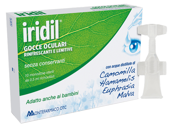 GOCCE OCULARI IRIDIL 10 AMPOLLE MONODOSE RICHIUDIBILI 0,5 ML - farmasconti.eu