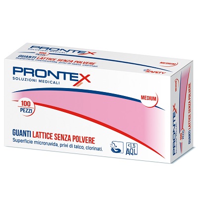 PRONTEX GUANTO IN LATTICE SENZA POLVERE GRANDE 100 PEZZI - farmasconti.eu