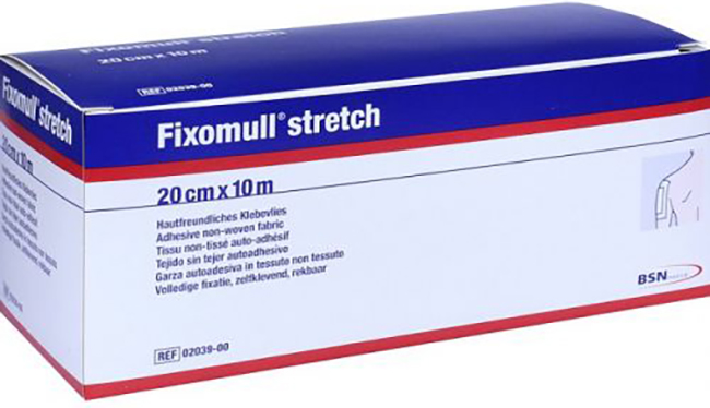 FASCIA AUTOADESIVA IPOALLERGENICA FISSAGGIO SU AMPIA SUPERFICIE FIXOMULL. SUPPORTO IN GARZA DI VISCOSA COLORE BIANCO MASSA IN POLICARBONATO SENZA RESINE E GOMME NATURALI. 20X1000CM - farmasconti.eu