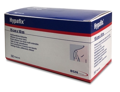 FASCIA AUTOADESIVA PER FISSAGGIO CATETERI E MEDICAZIONI HYPAFIX IN TESSUTO NON TESSUTO DI POLIESTERE ELASTICO ACRILICO SENZA RESINE E GOMME NATURALI 15X1000CM - farmasconti.eu
