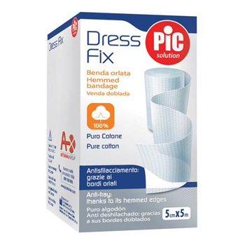 BENDA IN GARZA IDROFILA ORLATA PIC DRESSFIX 5X500CM FUSTELLA - farmasconti.eu