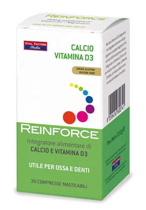 REINFORCE CALCIO + VITAMINA D3 30 COMPRESSE MASTICABILI - farmasconti.eu