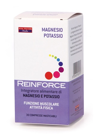 REINFORCE MAGNESIO + POTASSIO 30 COMPRESSE MASTICABILI - farmasconti.eu