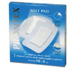 GARZA COMPRESSA PRONTEX SOFT PAD 10X8 CM 6 PEZZI (5 TNT + 1 IMPERMEABILE AQUA PAD) - farmasconti.eu