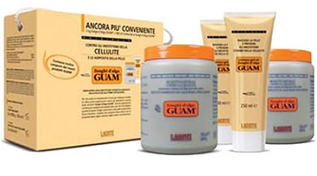 GUAM FANGHI D'ALGA DOPPIA CONVENIENZA CON FANGHI D'ALGA GUAM 2 X 1 KG + CREMA GEL 2 X 250 ML - farmasconti.eu
