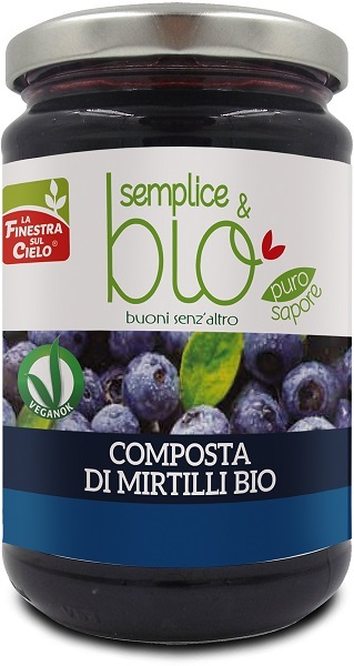 COMPOSTA DI MIRTILLI BIO CON POLPA DI MELA 320 G - farmasconti.eu