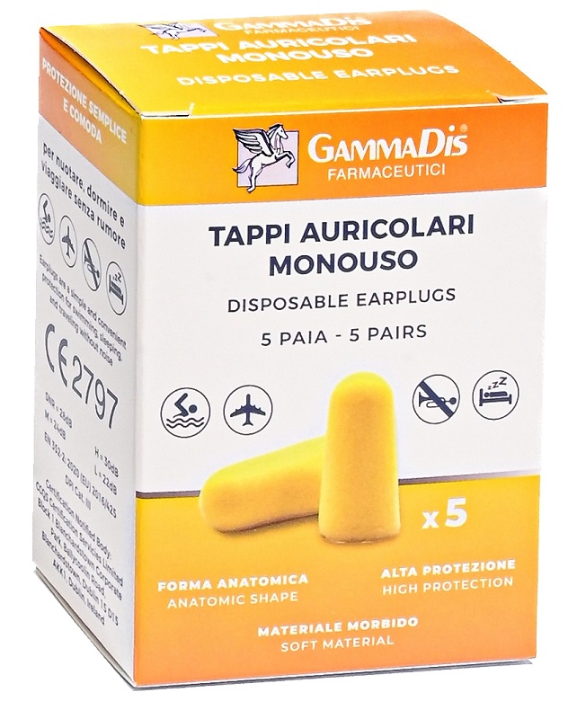 TAPPO AURICOLARE EAR GOMMAPIUMA 10 PEZZI GAMMADIS - farmasconti.eu