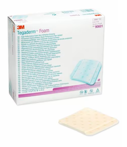 MEDICAZIONE IN SCHIUMA NON ADESIVA TEGADERM FOAM CM10X10 10 PEZZI - farmasconti.eu