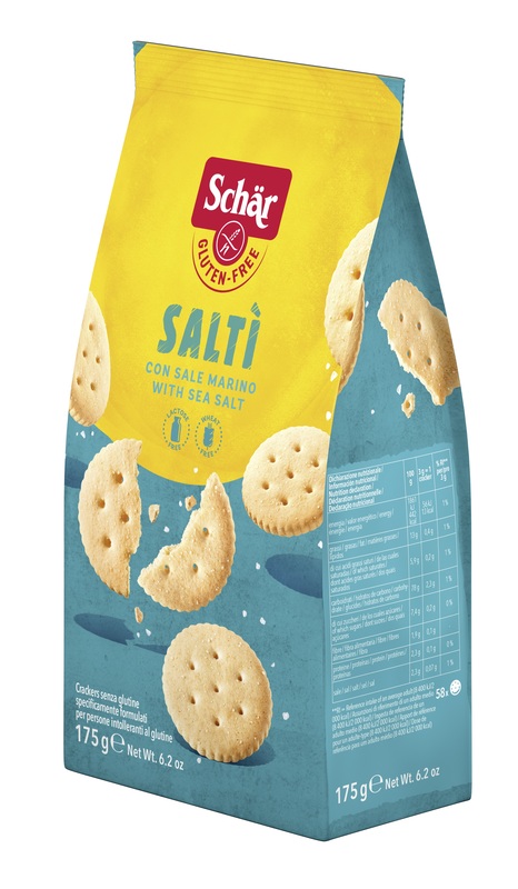 SCHAR SALTI' CRACKER CON SALE MARINO SENZA LATTOSIO 175 G - farmasconti.eu