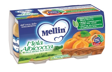 MELLIN OMOGENEIZZATO MELA/ALBICOCCA 100 G 2 PEZZI - farmasconti.eu