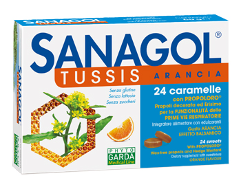 SANAGOL TUSSIS ARANCIA 24 CARAMELLE - farmasconti.eu