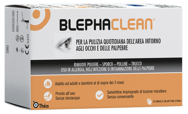BLEPHACLEAN GARZE OCULARI STERILI A BASE DI ACIDO IALURONICO 20 PEZZI - farmasconti.eu