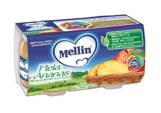 MELLIN OMOGENEIZZATO MELA ANANAS 100 G 2 PEZZI - farmasconti.eu