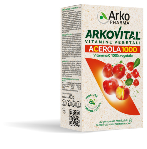 ARKOVITAL ACEROLA 1000 30 COMPRESSE MASTICABILI - farmasconti.eu