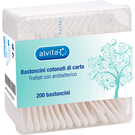 ALVITA BASTONCINI COTONATI DI CARTA 200 PEZZI - farmasconti.eu