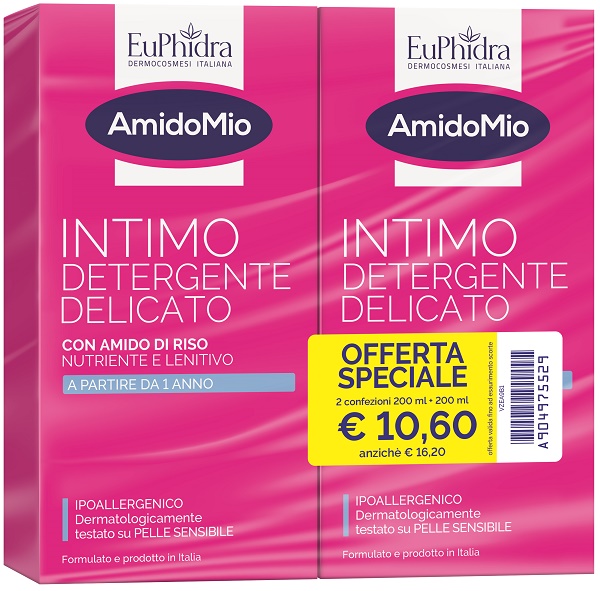 EUPHIDRA ABBINATA INTIMO DETERGENTE DELICATO 200 ML + 200 ML - farmasconti.eu