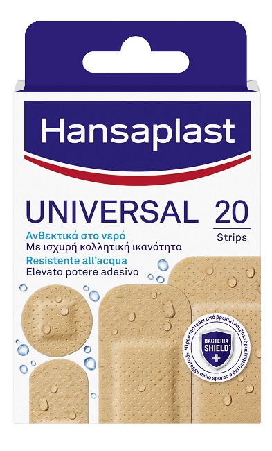 CEROTTO HANSAPLAST UNIVERSAL RESISTENTE ALL'ACQUA 4 FORME ASSORTITE 20 PEZZI - farmasconti.eu