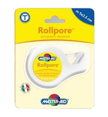 CEROTTO IN ROCCHETTO MASTER-AID ROLLPORE TESSUTO NON TESSUTO CON DISPENSER 2,5CM X 5 M - farmasconti.eu