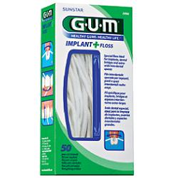 GUM IMPLANT + FLOSS FILO INTERDENTALE 50 PEZZI - farmasconti.eu