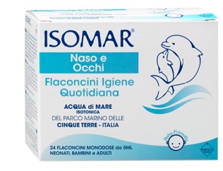 ISOMAR SOLUZIONE ISOTONICA ACQUA MARE IGIENE QUOTIDIANA 24 FLACONCINI MONODOSE 5 ML - farmasconti.eu
