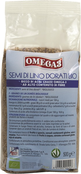 LA FINESTRA SUL CIELO SEMI DI LINO DORATI 500 G - farmasconti.eu