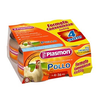 PLASMON OMOGENEIZZATO POLLO CON GIFT 4 X 80 G - farmasconti.eu