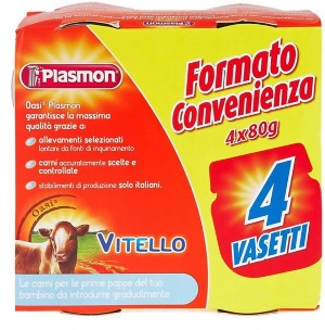 PLASMON OMOGENEIZZATO VITELLO 4 X 80 G - farmasconti.eu