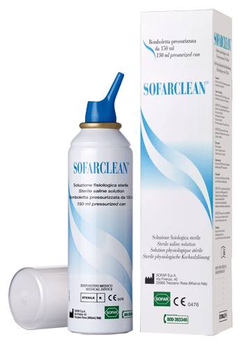 SOLUZIONE FISIOLOGICA SOFARCLEAN 150ML IN BOMBOLETTA PRESSURIZZATA - farmasconti.eu