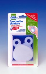 CUSCINETTO PLANTARE REALIZZATO IN GEL DI SILICONE BIANCO SEMITRASPARENTE SAGOMATO PER AMMORTIZZARE E PROTEGGERE PRESSIONE E SFREGAMENTI SOTTO LA PIANTA DEI PIEDI 2 PEZZI - farmasconti.eu