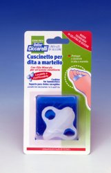CUSCINETTO PER DITA A MARTELLO REALIZZATO IN GEL DI SILICONEBIANCO SEMITRASPARENTE SAGOMATA PER PROTEGGERE E DISTENDERE LE DITA CONTRATTE IGIENEPIEDE 2 PEZZI - farmasconti.eu