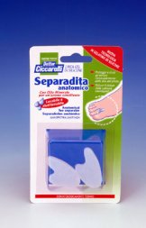 SEPARADITA ANATOMICO PER PIEDE REALIZZATO IN GEL DI SILICONE BIANCO SEMITRASPARENTE SAGOMATO IGIENEPIEDE 2 PEZZI - farmasconti.eu