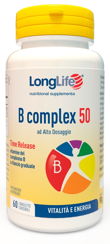 LONGLIFE B COMPLEX 50 RILASCIO GRADUALE 60 TAVOLETTE DIVISIBILI - farmasconti.eu