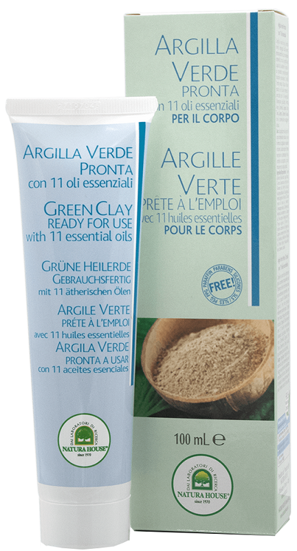 ARGILLA VERDE PRONTA TUBO CON OLI ESSENZIALI 100 ML - farmasconti.eu