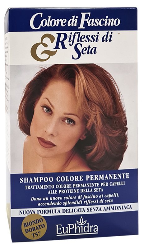 EUPHIDRA COLORE DI FASCINO & RIFLESSI DI SETA SHAMPOO COLORE PERMANENTE 57 BIONDO DORATO 120 ML - farmasconti.eu