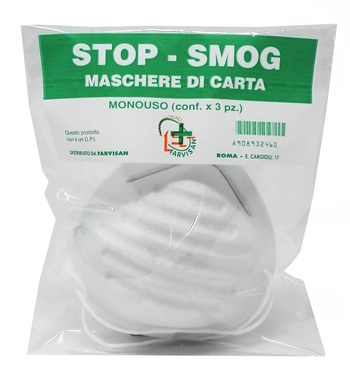 MASCHERE DI CARTA STOP-SMOG MONOUSO 3 PEZZI - farmasconti.eu