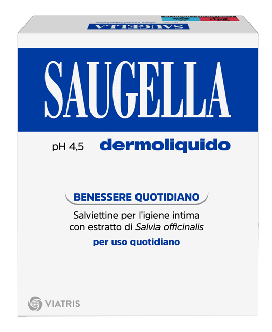 SAUGELLA DERMOLIQUIDO PH 4,5 SALVIETTINE IGIENE INTIMA BENESSERE QUOTIDIANO 10 PEZZI - farmasconti.eu