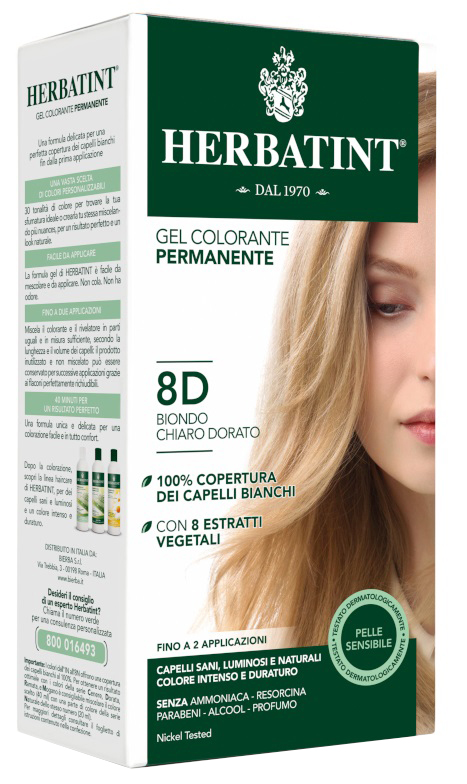 HERBATINT 8D BIONDO CHIARO DORATO 150 ML - farmasconti.eu