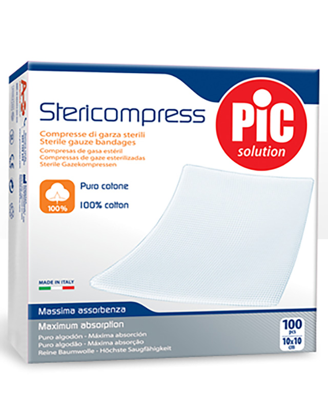 GARZA CON FILO DI BARIO 16 STRATI 10X10CM - farmasconti.eu