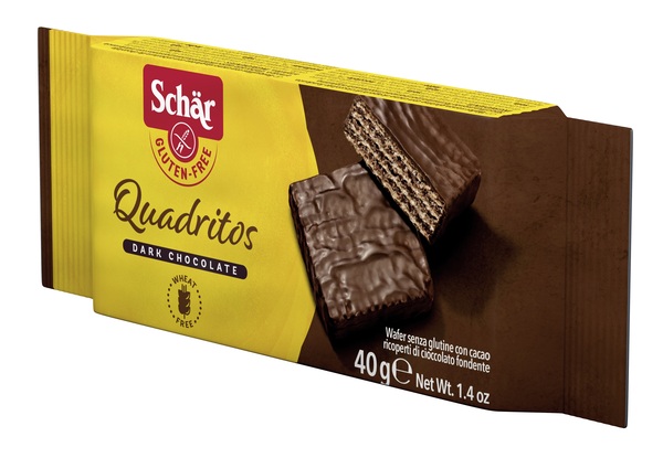 SCHAR QUADRITOS WAFER CON CACAO RICOPERTI DI CIOCCOLATO FONDENTE 40 G - farmasconti.eu