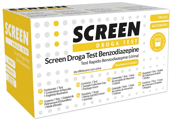SCREEN DROGA TEST BENZODIAZEPINE TEST ANTIDROGA CON CONTENITORE URINA - farmasconti.eu