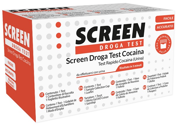 SCREEN DROGA TEST COCAINA TEST ANTIDROGA CON CONTENITORE URINA - farmasconti.eu