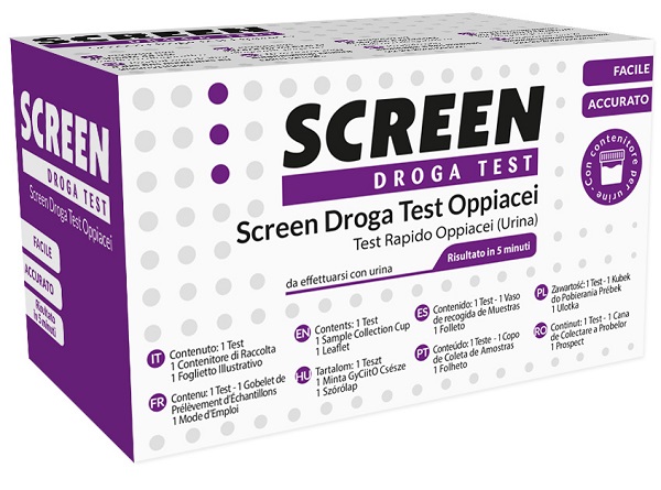 SCREEN DROGA TEST OPPIACEI TEST ANTIDROGA CON CONTENITORE URINA - farmasconti.eu