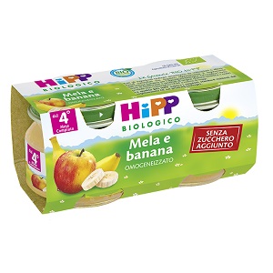 HIPP BIO FRUTTA GRATTUGGIATA MELA BANANA 4X100 G - farmasconti.eu