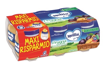 MELLIN OMOGENEIZZATO PRUGNA MELA 100 G 6 PEZZI - farmasconti.eu