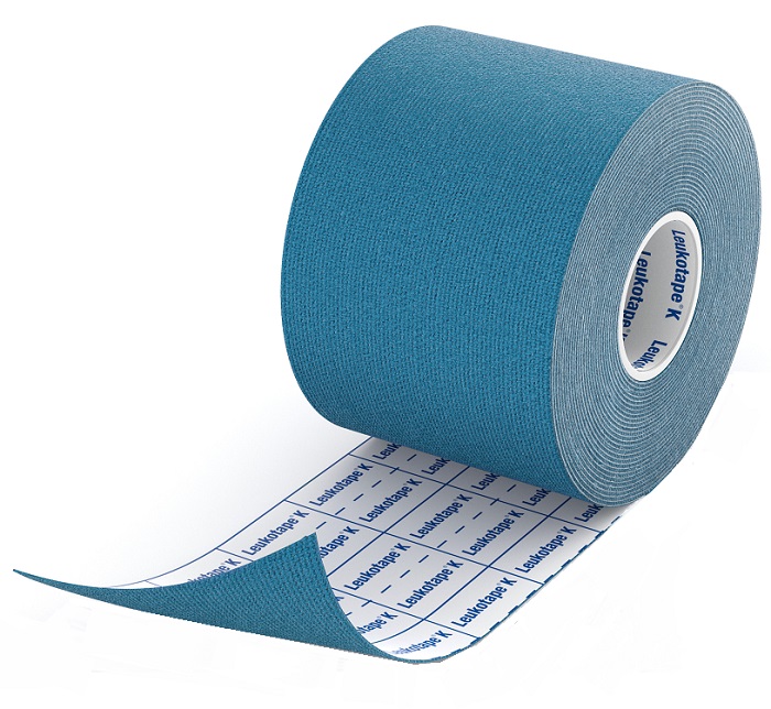 BENDA ADESIVA LEUKOTAPE K PER TAPING FISIOTERAPICO LARGHEZZA 5 CM LUNGHEZZA 5 M COLORE BLU IN ROTOLO - farmasconti.eu
