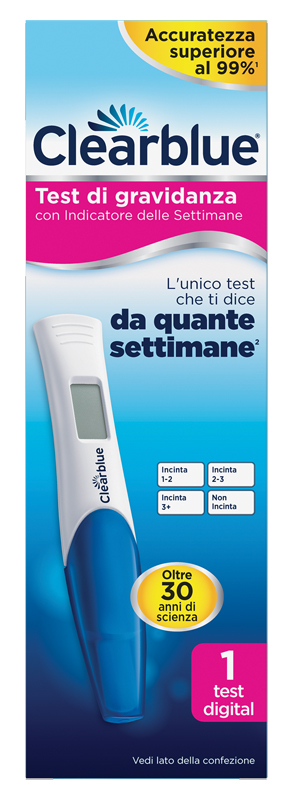 TEST DI GRAVIDANZA CLEARBLUE CON INDICATORE DELLE SETTIMANE 1 PEZZO - farmasconti.eu
